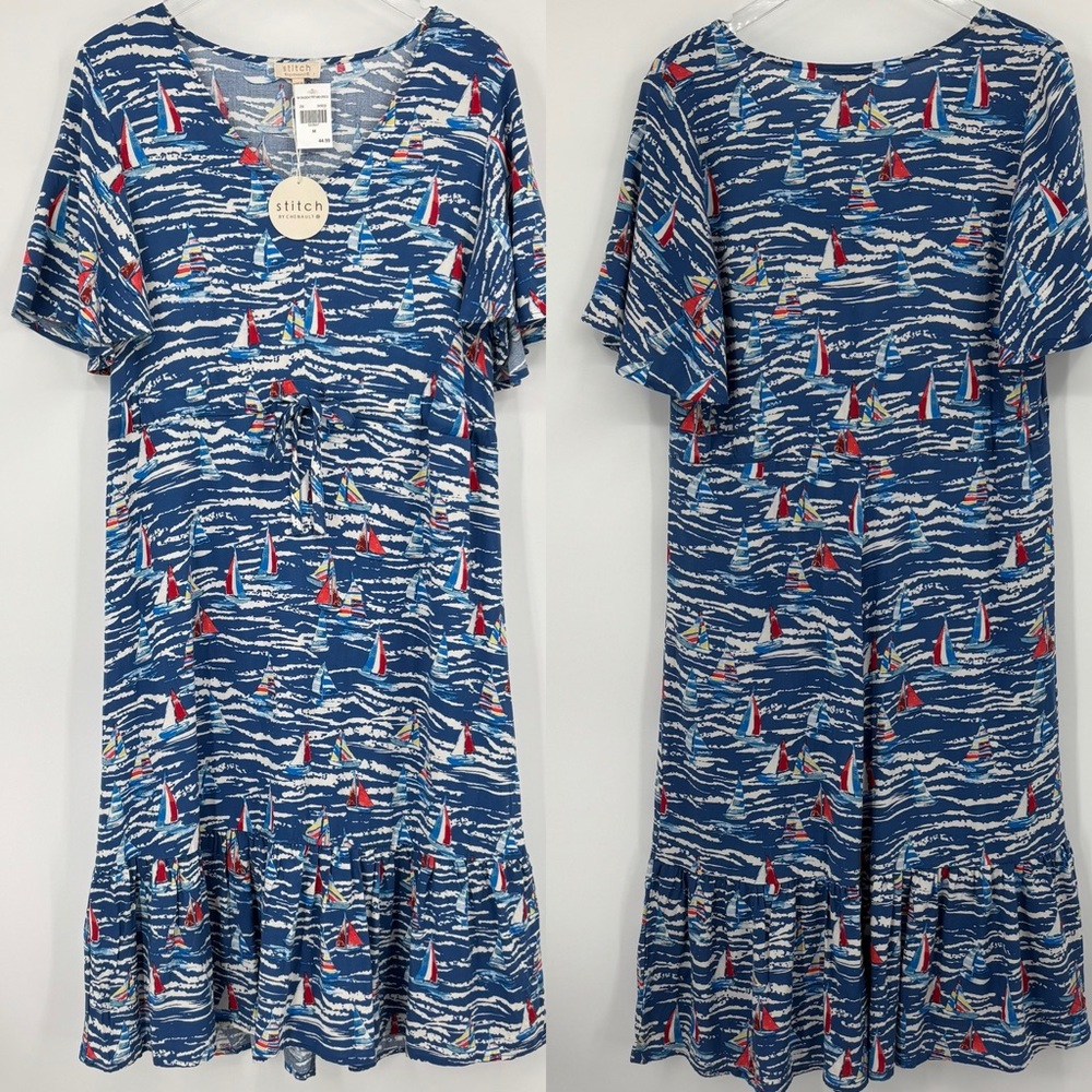Sailboat Print Dress